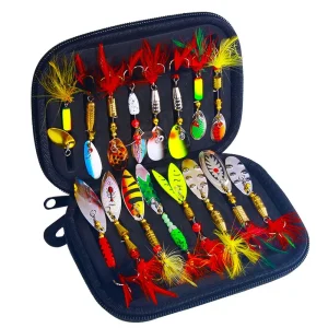 16PCS Fake Bait Spinner Lures