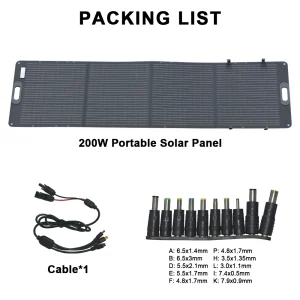 200W Flexible ETFE Rigid Solar Panel Foldable